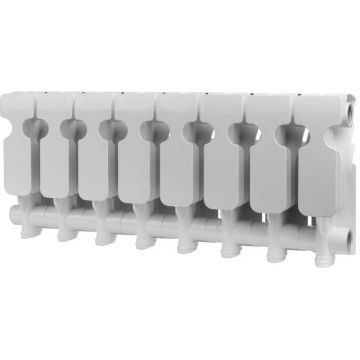 Радиатор алюминиевый ROMMER (РОММЕР) Plus 200 10 секций боковое подключение RAL9016