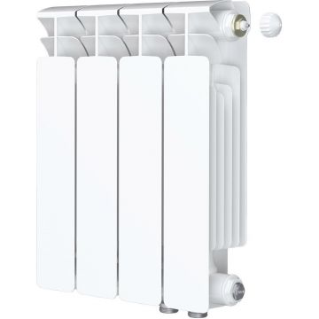 Радиатор биметаллический Rifar (Рифар) Base Ventil 350 BVR 4 секции вход и выход справа нижнее подключение белый RAL9016