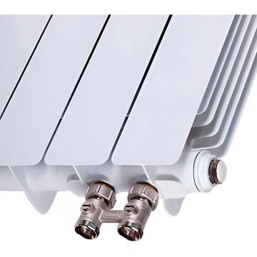 Радиатор биметаллический Rifar (Рифар) Monolit Ventil 500 MVR 12 секций нижнее правое подключение белый RAL9016