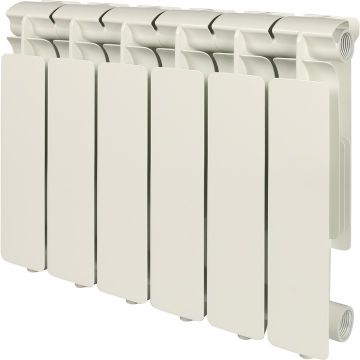 Радиатор алюминиевый Stout (Стаут) Bravo 500 мм х 5 секций боковое подключение RAL9010 (SRA-0110-050005)