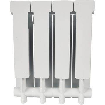 Радиатор алюминиевый Stout (Стаут) ALPHA 350 мм х 4 секции боковое подключение белый RAL 9016 (SRA-2310-035004)