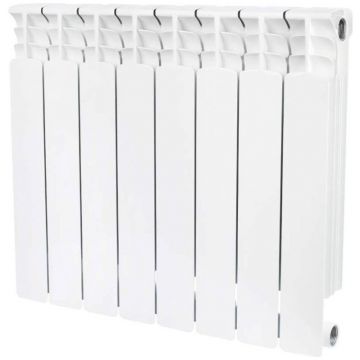 Радиатор биметаллический Stout (Стаут) Space 500 мм х 8 секций боковое подключение RAL7016 (SRB-0310-050008 RAL7016)