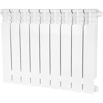 Радиатор биметаллический Stout (Стаут) Space 500 мм х 9 секций нижнее правое подключение RAL9016 (SRB-0320-050009)