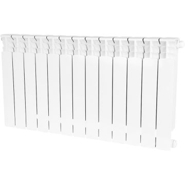 Радиатор биметаллический Stout (Стаут) Space 500 мм х 13 секций нижнее правое подключение RAL9016 (SRB-0320-050013)