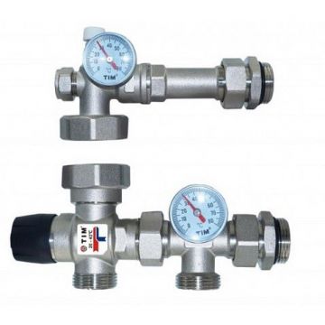 Насосно-смесительный узел Tim (Тим) с термостатическим клапаном 20-43° 130/180 мм (JH-1035)