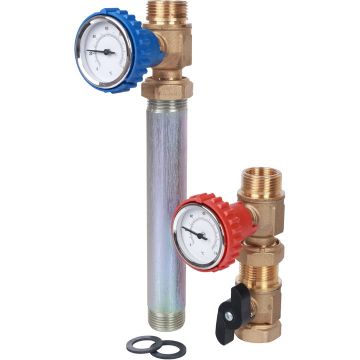 Насосная группа Stout (Стаут) с прямым контуром 3/4 дюйма без насоса в теплоизоляции (SDG 0001 002001)