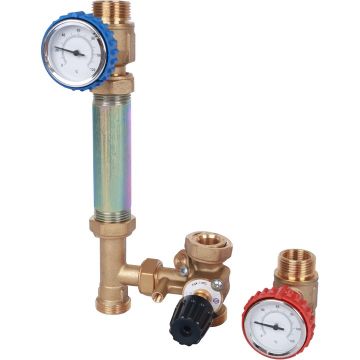 Насосная группа Stout (Стаут) с 3-х ходовым приводным смесителем 3/4 дюйма без насоса (SDG 0007 002001)