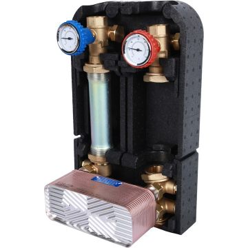 Насосная группа Stout (Стаут) с теплообменником 18 пластин, без насоса в теплоизоляции (SDG 0038 182501)