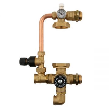 Насосно-смесительный узел Stout (Стаут) с термостатическим клапаном и байпасом, без насоса (SDG 0120 002000)