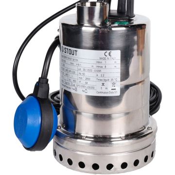 Насос дренажный Stout (Стаут) с поплавком кабель 10 м 230V Q=150 л/мин H=8 м (SPD-0001-200250)