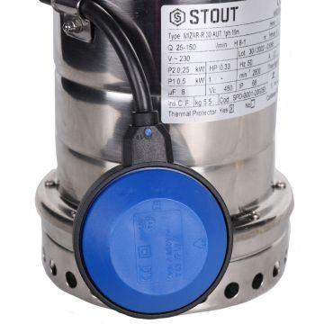 Насос дренажный Stout (Стаут) с поплавком кабель 10 м 230V Q=150 л/мин H=8 м (SPD-0001-200250)