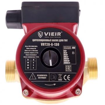 Циркуляционный насос для ГВС 20 х 60-130 мм Vieir (VRT20-6-130)