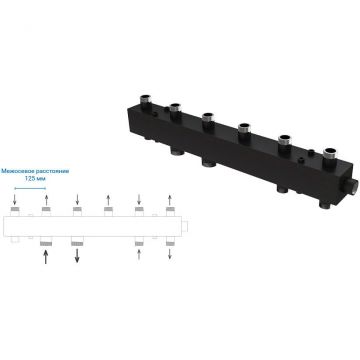 Коллектор распределительный Askon Стандарт+ 40F/125/40/5+4 (до 360 кВт)