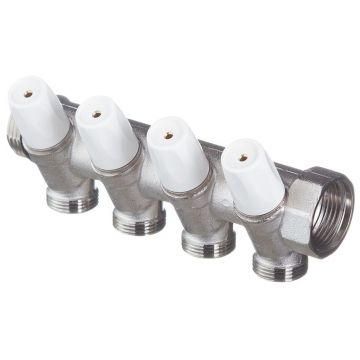 Коллекторный блок Rehau (Рехау) 4 выхода х 1 х 3/4 евроконус (11316471001)