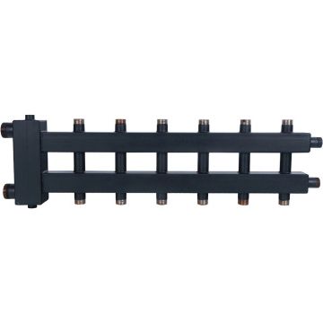 Стальной коллектор ROMMER (РОММЕР) (дублер компакт) с гидроразделителем на 3+3+1 контура (RDG-0018-024037)