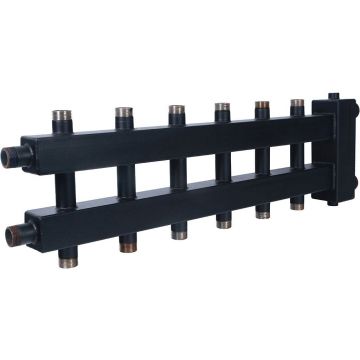 Стальной коллектор ROMMER (РОММЕР) (дублер компакт) с гидроразделителем на 3+3+1 контура (RDG-0018-024037)