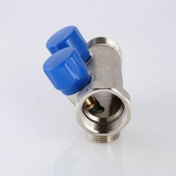 Коллектор Valtec (Вальтек) с регул. вентилями, 1″х3 вых. Евроконус 3/4 (VTc.560.NE.060503)