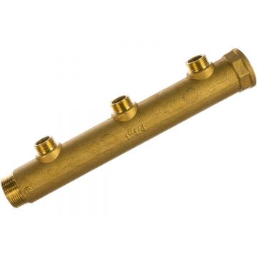 Коллектор Far (Фар) 1 1/4″ (НР-ВР) с 3 отводами 3/4″ ВР(межосевое 100 мм) FK 3612 11434