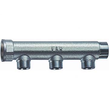 Коллектор Far (Фар) 1″ (ВР-НР) с 3 отводами 1/2″ НР (межосевое 50 мм) FK 3675 112