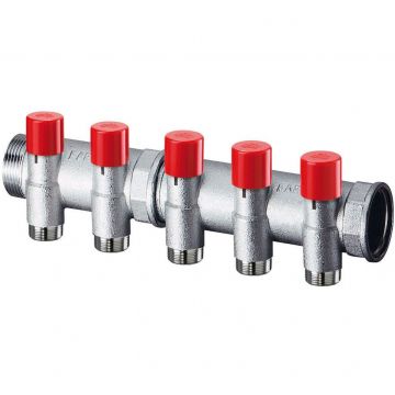 Балансировочный коллектор Far (Фар) с 10 отводами 1″ x 1/2″ (м.р.) FK 3923 C110