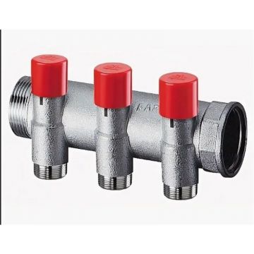 Фланцевый Балансировочный коллектор Far (Фар) 1″ с 3 отводами 3/4″ EU (аналог FK 3918 13403RU) FK 3918 13403