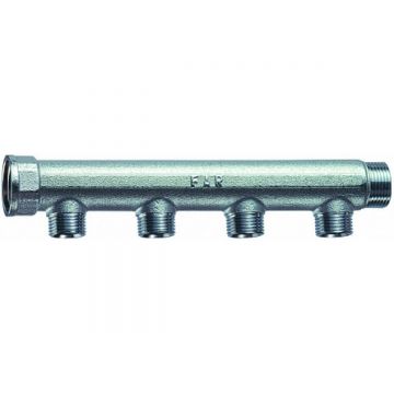 Коллектор Far (Фар) 3/4″ (ВР-НР) с 4 отводами 1/2″ НР (межосевое 50 мм) , плоск.упл. FK 3725 3412TP
