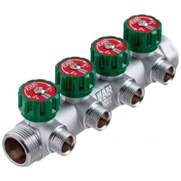 Коллектор проходной регулируемый Far (Фар) MultiFAR (FK 3856 C34) 4 выхода 3/4 х М24 х 19