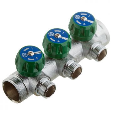 Коллектор регулирующий Stout (Стаут) 1 на 3 отвода 1/2 дюйма (SMB 6850 011203)