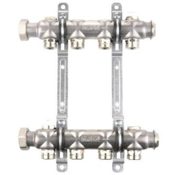 Коллекторная группа Elsen (Элсен) , 1″, 11 контуров, размер отвода-3/4″, без вентилей и расходомеров, нержавеющая сталь