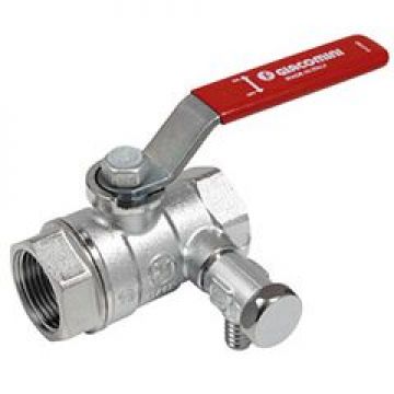 Кран шаровой, Giacomini (Джакомини) , R250DS, стандартный проход, 1″, ВВ, ручка-рычаг красный, латунь, хромированный, со сливом R250SX005