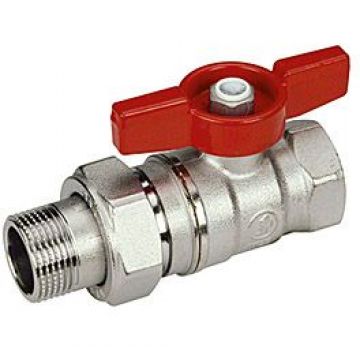 Кран шаровой, Giacomini (Джакомини) , R259D, стандартный проход, 1 1/4″, 1 1/4″, ВН, ручка-бабочка красная, латунь, хромированный, с разъемным соединением R259X009