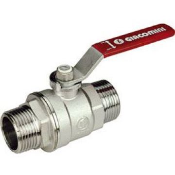 Кран шаровой, Giacomini (Джакомини) , 1 1/4″ Н-Н хромированный с рычаговой рукояткой R253LX006