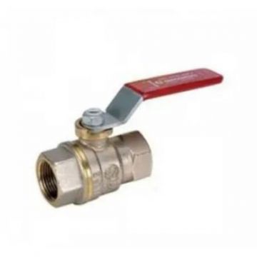 Кран шаровой, Giacomini (Джакомини) , полнопроходной DADO 1″ В-В тяжелая модель, красный рычаг, никелированный R950X025