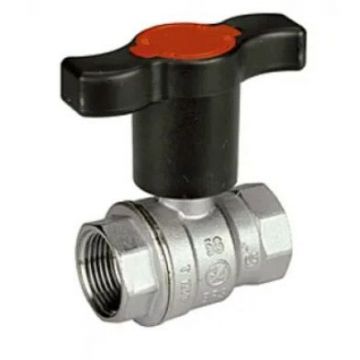 Кран шаровой, Giacomini (Джакомини), полнопроходной, 3/4, резьба Вн/Вн, хромированный, ручка пластиковая удлиненная для труб с термоизоляцией R851TX004