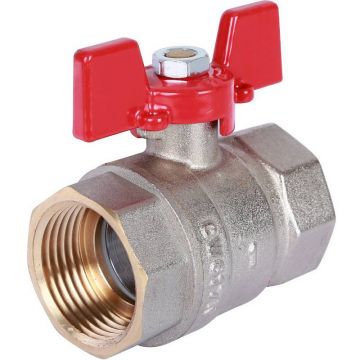 Кран шаровой Rommer (Роммер) 1 ВН/ВН, ручка бабочка (RBV-0003-0110225)