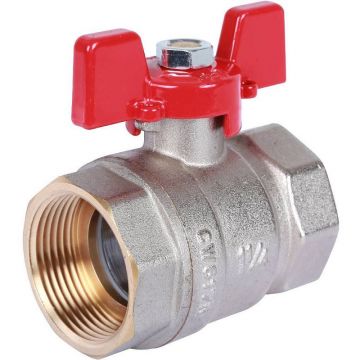 Кран шаровой Rommer (Роммер) 1 1/4 ВН/ВН, ручка бабочка (RBV-0003-0110232)