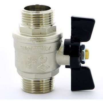 Кран шаровой Bugatti (Бугатти) а.327 Oregon усиленный с наружной-наружной резьбой ш/ш б-ка Rp1″ 03270032