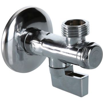 Кран шаровой Valtec (Вальтек) угловой с фильтром для подкл. с/т приборов 1/2″х1/2″ стар. арт. 7682 (VT.282.N.0404)