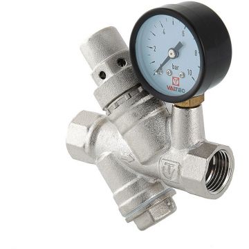 Редуктор давления Valtec (Вальтек) Valtec с фильтром и манометром от 2 до 5 бар 1/2″ (VT.082.N.04)