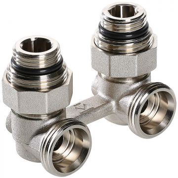 Узел угловой Valtec (Вальтек) для нижн. подкл. рад. c компл. адаптеров 1/2″ 3/4хЕвроконус (VT.345.KNA.E04)