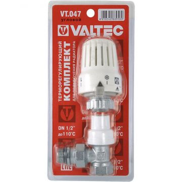 Клапан Valtec (Вальтек) с термостатической головкой для рад. угловой 1/2″ (VT.047.N.04)