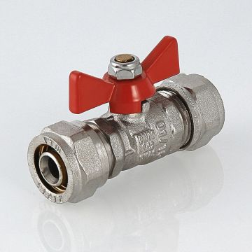 Кран шаровой Valtec (Вальтек) под обжим рукоятка бабочка 16 (VT.343.N.1616)