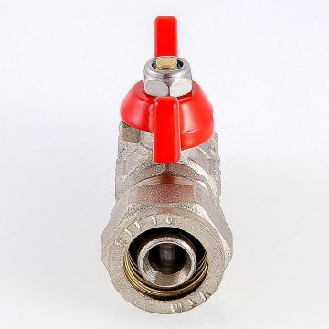 Кран шаровой Valtec (Вальтек) под обжим рукоятка бабочка 16х1/2 нар. (VT.341.N.1604)