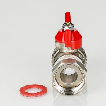 Кран шаровой Valtec (Вальтек) с накидной гайкой 1/2″x3/4″ вн.-вн. (VT.241.N.0405)