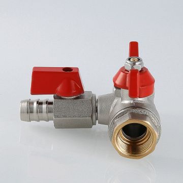 Кран шаровой Valtec (Вальтек) с обратным клапаном и дренажом 1/2″ вн.-вн. (VT.248.N.04)