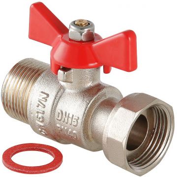 Кран шаровой Valtec (Вальтек) с накидной гайкой 1″ вн.-нар. (VT.260.N.0606)