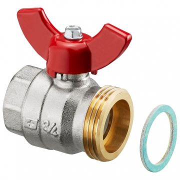 Кран шаровый Oventrop (Овентроп) с плоским уплотнением ВР-НР DN 20, G 3/4 x 1 дюйм (1406383)