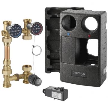 Насосная группа Oventrop (Овентроп) Regumat F-180 DN 25 с 3-х ходовым смесителем и терморегулятором, с погружным датчиком, без насоса и крана (1354070)