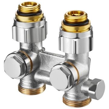 Вентиль Oventrop (Овентроп) Multiflex F ZBU-запорно-присоединительный, для заполнения, слива прямой НР-НР 1/2 x 3/4 дюйма (1015993)