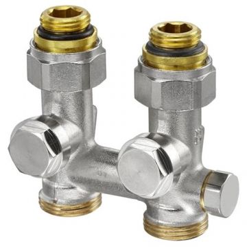 Вентиль Oventrop (Овентроп) Multiflex V ZBU-запорно-присоединительный, для заполнения, слива прямой НГ (накидная гайка) -НР 1/2 x 3/4 дюйма (1016391)